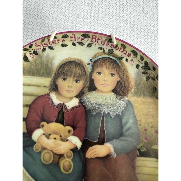 Bradford Exchange 1995 Sisters Are Blossoms First Issue Kindred Moments Plate - Picture 5 of 8